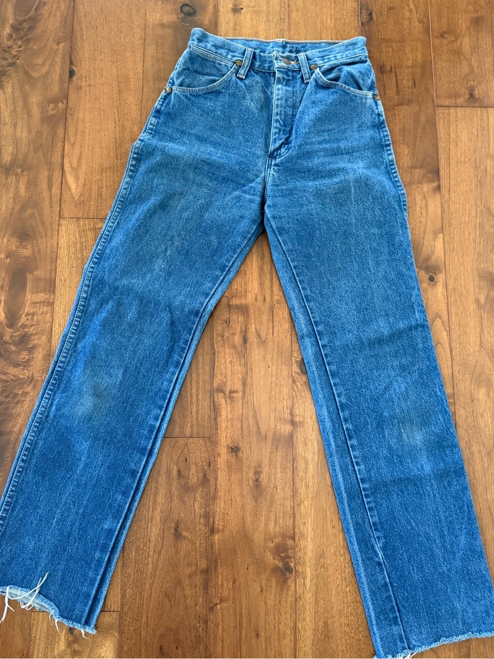 Vintage 90s Wrangler 14MWZ Cowboy Cut Jeans - Made in USA - Raw Hem 24x29